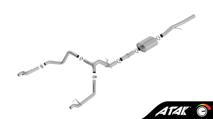ATAK 3.5" CAT-BACK DUAL EXHAUST 19-23 GM 1500 6.2L (EXC ZR2/AT4X)