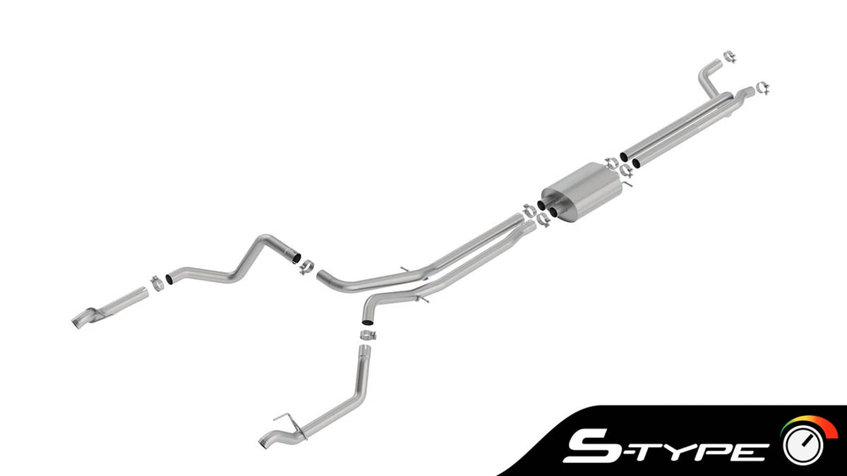 S-TYPE CAT-BACK DUAL EXHAUST 19-23 GM 1500 6.2L (EXC ZR2/AT4X)