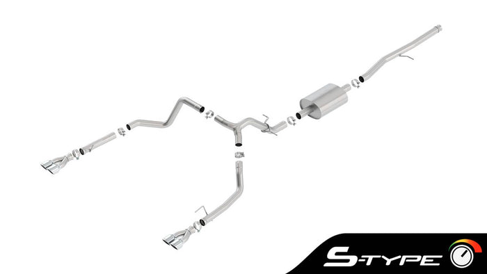 S-TYPE 3" CAT-BACK DUAL EXHAUST 19-26 GM 1500 5.3L EXTENDED/CREW CAB
