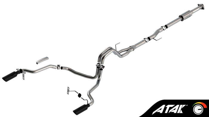ATAK 3" CAT-BACK DUAL EXHAUST 21-26 F150 2.7L/3.5L