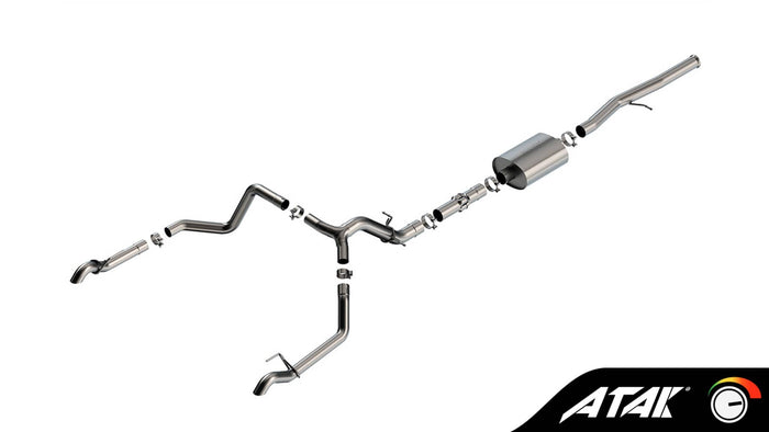ATAK 3.5" CAT-BACK EXHAUST 22-23 GM 1500 ZR2/AT4X CREW 5'10" 6.2L