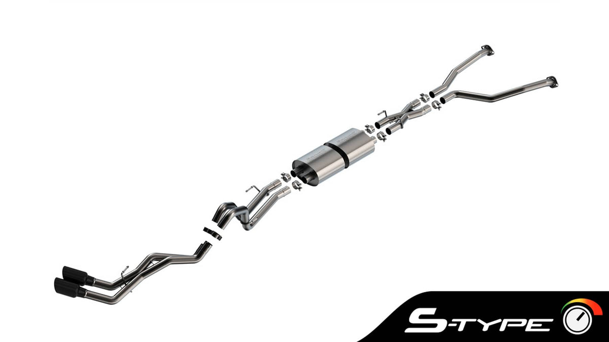 S-TYPE 2.5" CAT-BACK EXHAUST 22-26 TUNDRA CREW MAX 5'6"/DOUBLE CAB 6'6" 3.4L