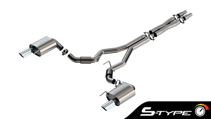 S-TYPE 3" CAT-BACK EXHAUST 24-26 MUSTANG GT 5.0L COUPE W/O ACTIVE EXHAUST