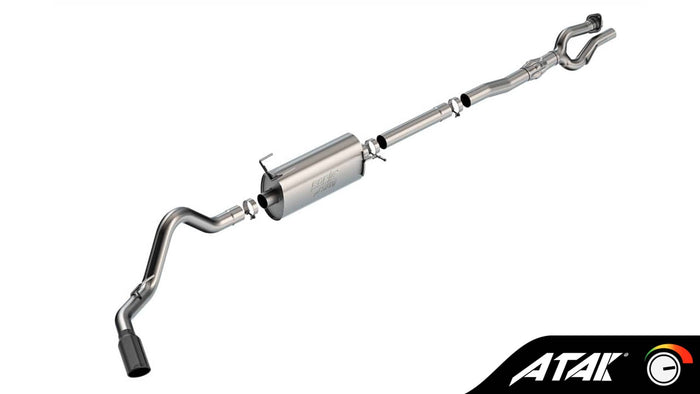 ATAK 2.75 CAT-BACK SINGLE EXHAUST W/ BLACK TIPS 20-26 S/DUTY 7.3/ 23-26 S/DUTY 6.8L