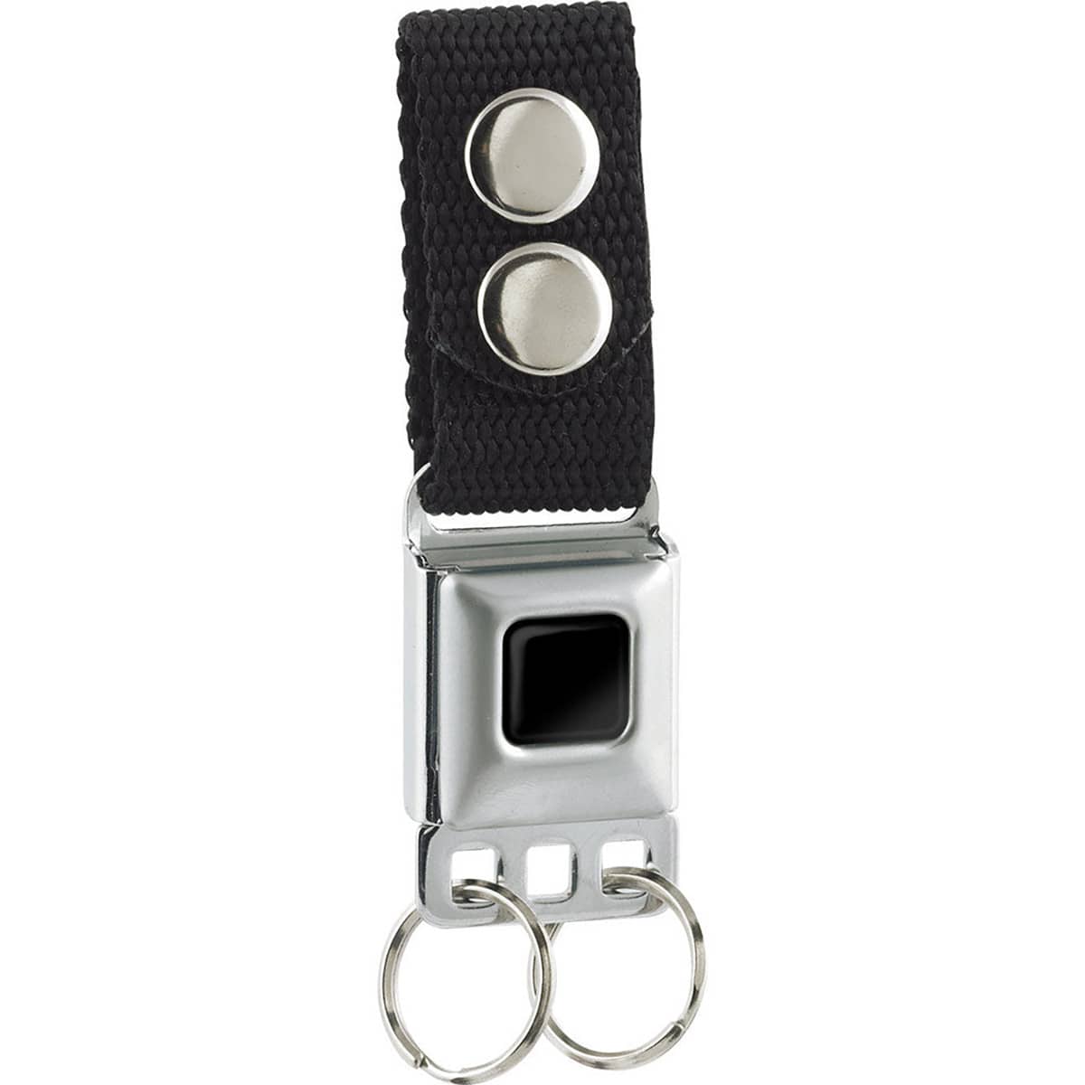 KEYCHAIN - PLAIN BLACK FULL COLOR - BLACK WEBBING