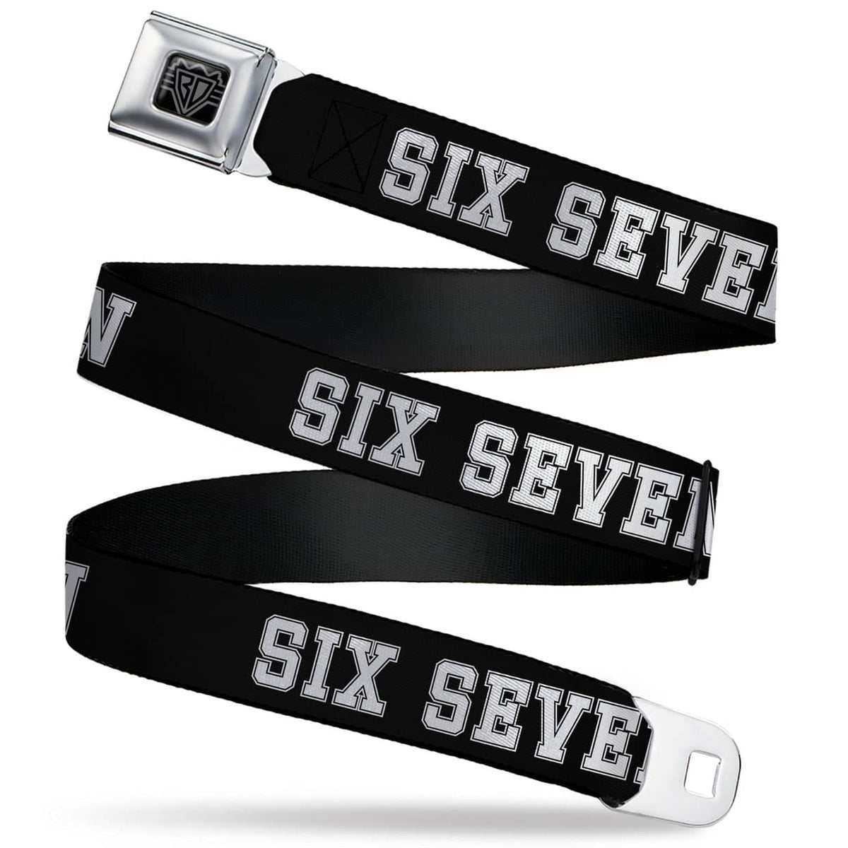 SIX SEVEN TEXT BLACK/WHITE WEBBING