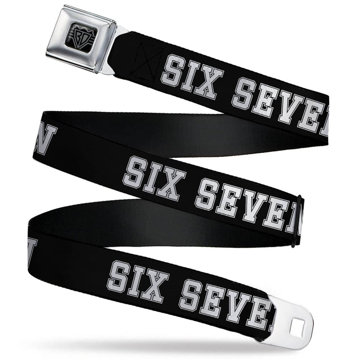SIX SEVEN TEXT BLACK/WHITE WEBBING