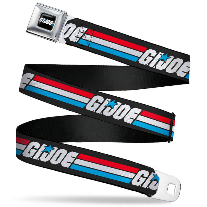GI JOE TITLE LOGO STRIPE BLACK/RED/WHITE/BLUE WEBBING