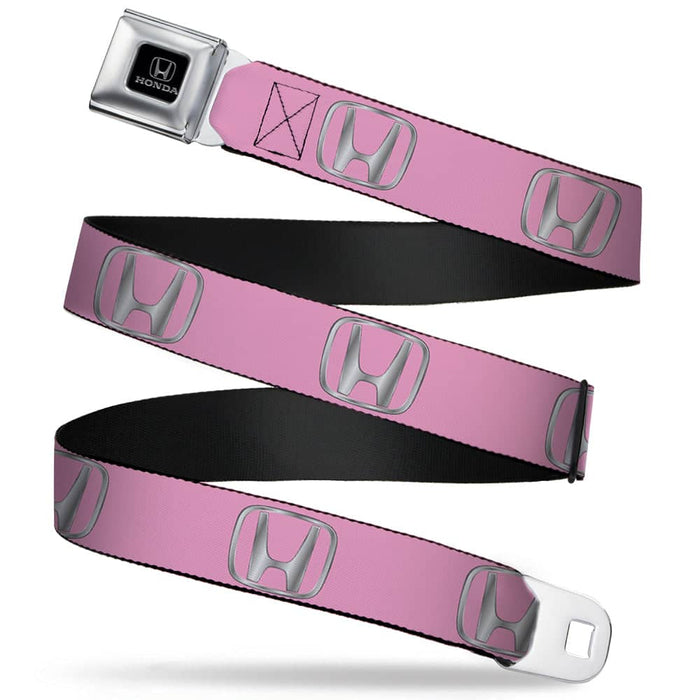HONDA SEATBELT BELT - HONDA LOGO PINK/SILVER-FADE WEBBING