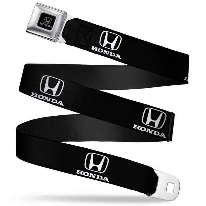HONDA SEATBELT BELT - HONDA LOGO BLACK/WHITE WEBBING