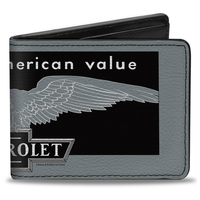 BI-FOLD WALLET - CHEVROLET THE GREAT AMERICAN VALUE EAGLE LIGHT BLUE/BLACK