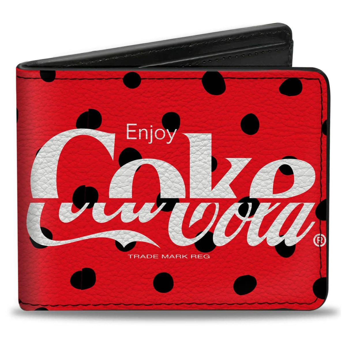 BI-FOLD WALLET - DRINK COCA-COLA COKE POLKA DOT RED/BLACK/WHITE
