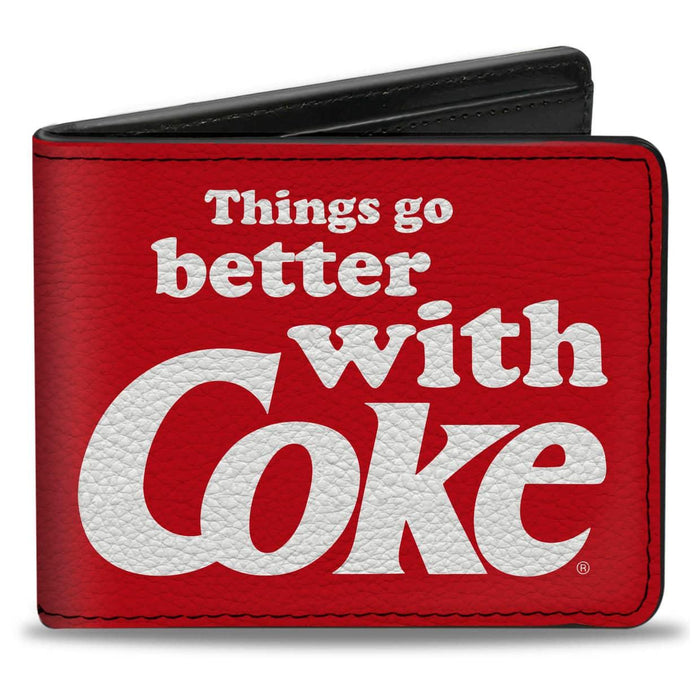BI-FOLD WALLET - THINGS GO BETTER WITH COKE LOGO RED/WHITE