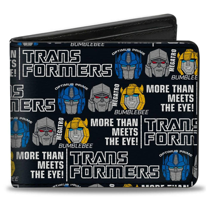 BI-FOLD WALLET - TRANSFORMERS MORE THAN MEETS THE EYE CHARACTER TRIO BLACK/WHITE