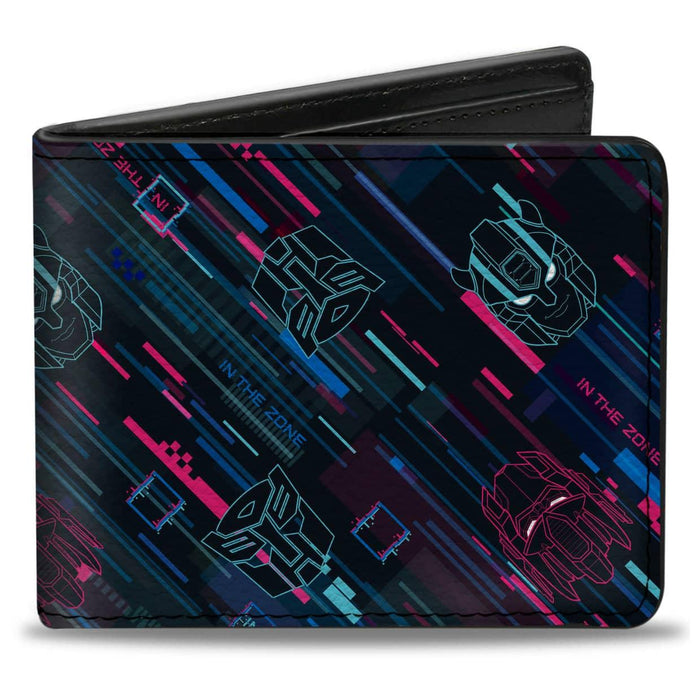 BI-FOLD WALLET - TRANSFORMERS AUTOBOTS IN THE ZONE ICONS BLUES/REDS