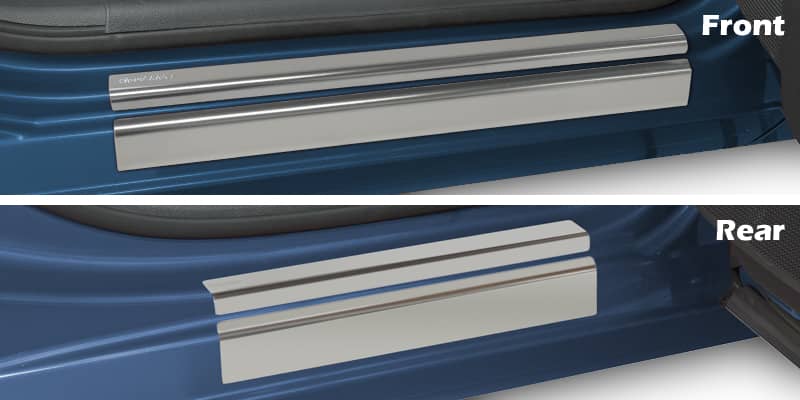 STAINLESS DOOR SILL GUARDS 09-18 RAM 1500 CREW CAB