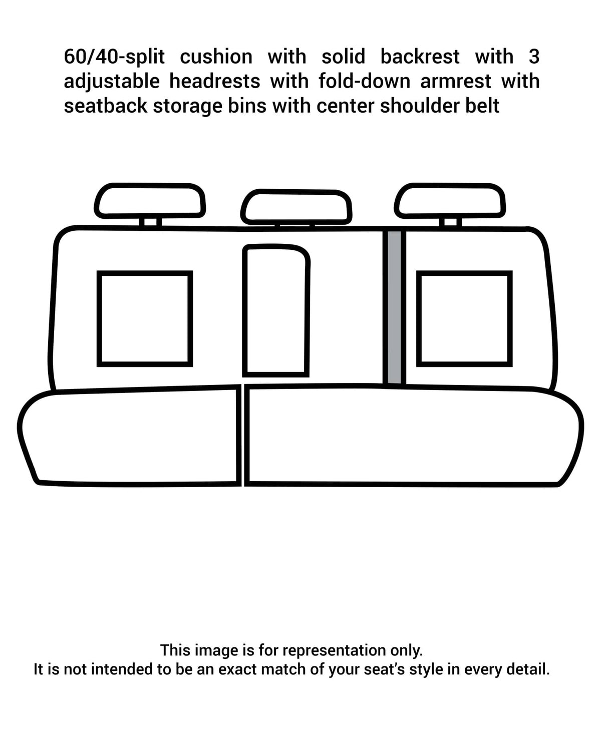 60/40 REAR SEAT CVR 19-26 GM 1500/20-26 HD