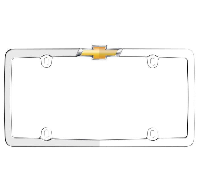 LICENSE PLATE FRAME | CHEVROLET CHROME/GOLD