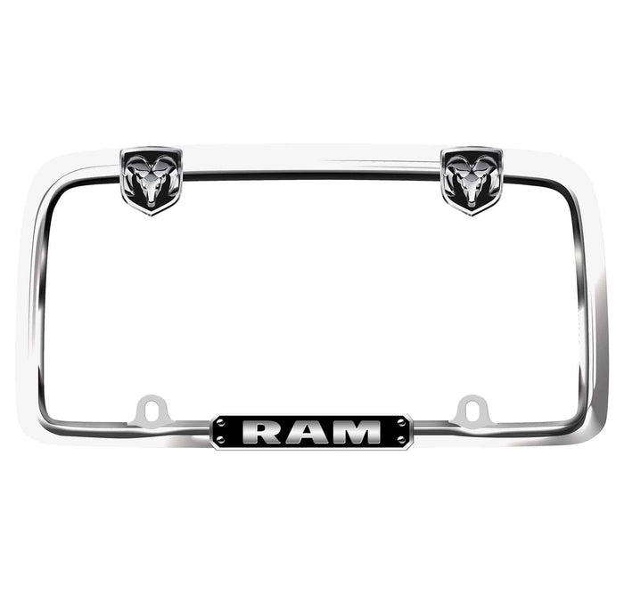 LICENSE PLATE FRAME | RAM CHROME/BLACK