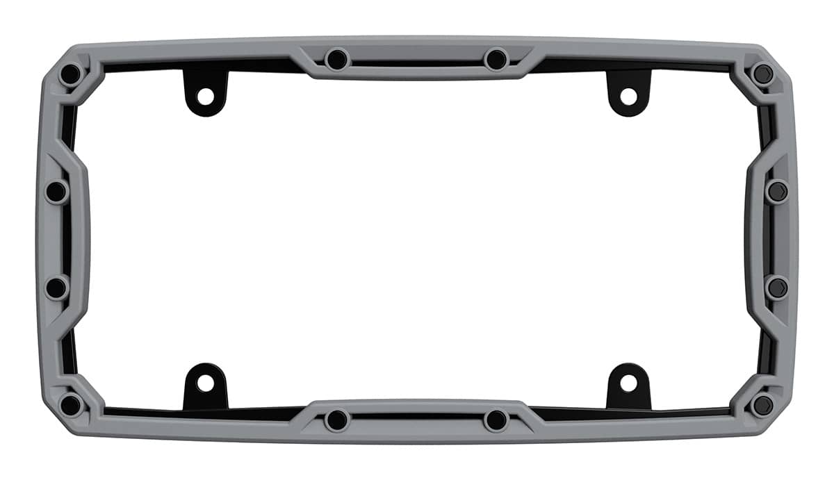 LICENSE PLATE FRAME BEADLOCK MATTE GRAY/BLACK