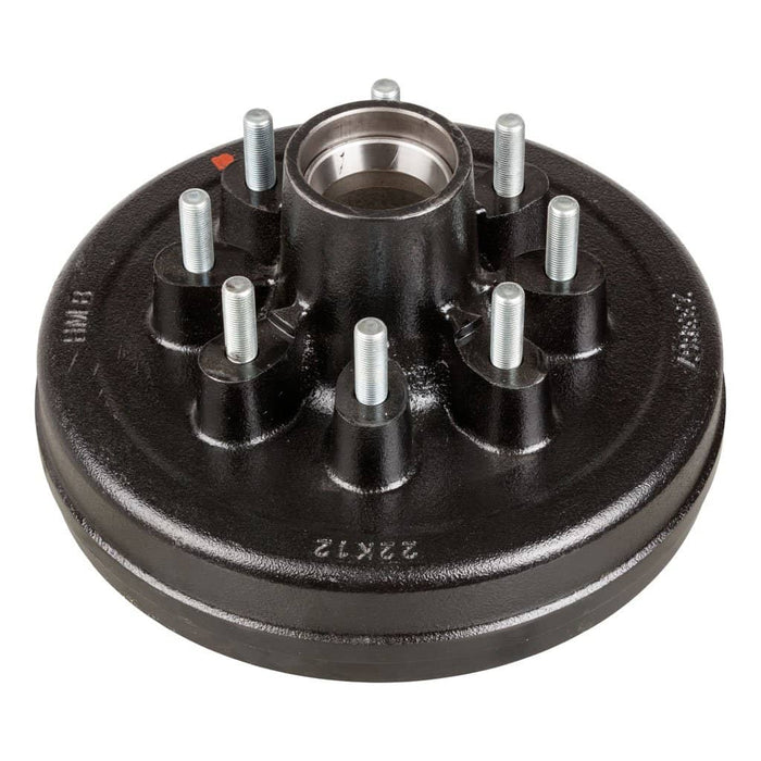 12" BRAKE DRUM HUB FOR 7,000-LB. AXLE - 8 ON 6.5", 9/16" STUD