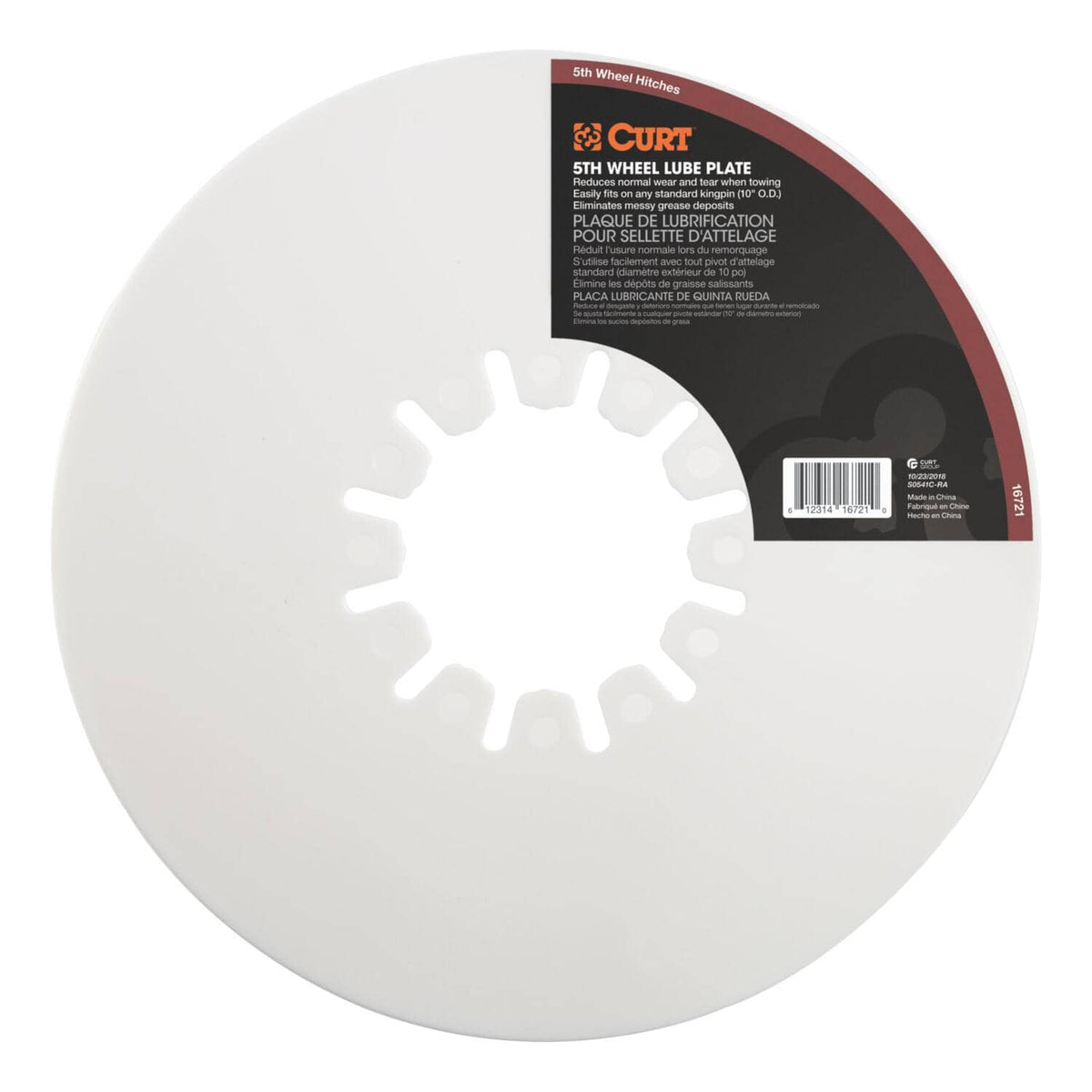 10" 5TH WHEEL LUBE PLATE