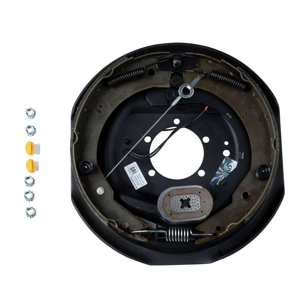 FORWARD SELF-ADJUSTING BRAKE ASSEMBLY - 12" X 2", 5-BOLT, 5,200-7,000-LB. RIGHT SIDE (RETAIL BOX)