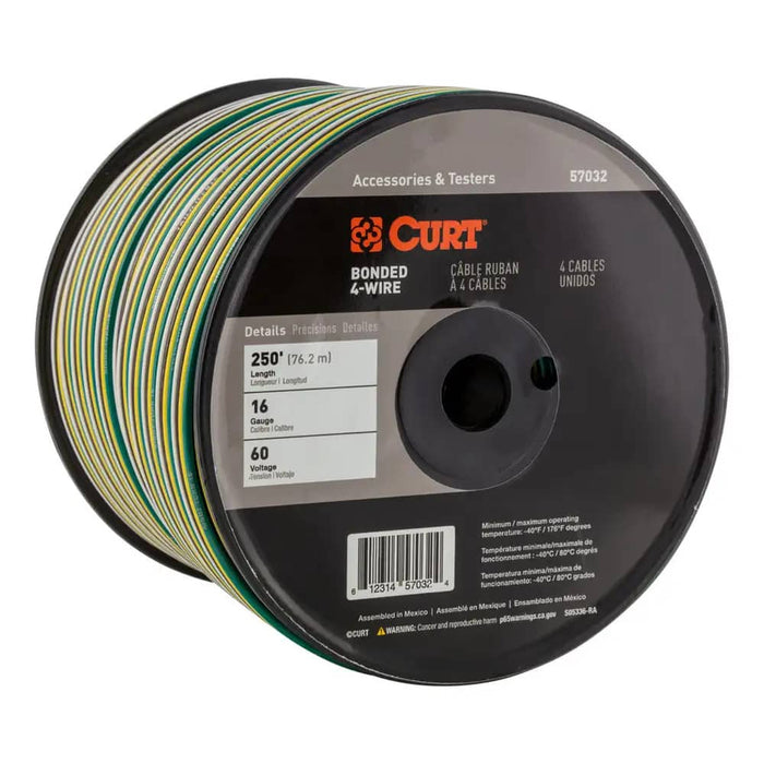 AUTOMOTIVE PRIMARY WIRE 4-BOND WHITE/BROWN/YELLOW/GREEN 250' SPOOL