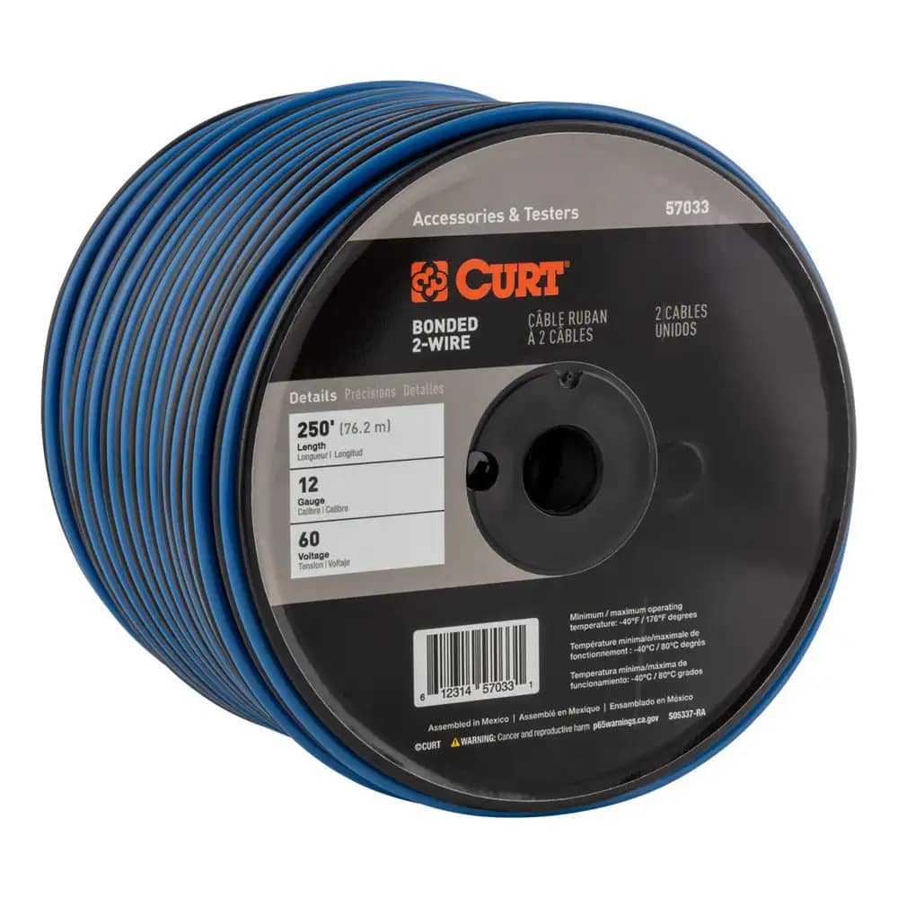 AUTOMOTIVE PRIMARY WIRE 2-BOND BLACK/BLUE 250' SPOOL