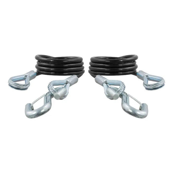 43-7/8" Safety Cables with 2 Snap Hooks (3,500 lbs, Vinyl-Coated, 2-Pack)
