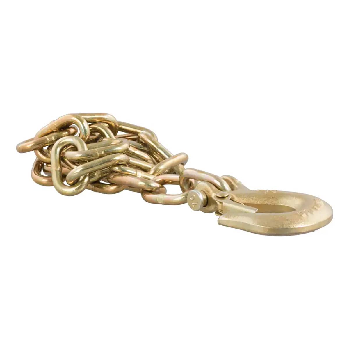 35" SAFETY CHAIN WITH T-CLEVIS HOOK (12,600 LBS. YELLOW ZINC)