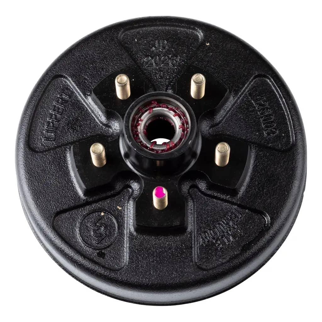 10" BRAKE DRUM HUB ASSEMBLY FOR 3,500-LB. AXLE - 5 ON 4.5", 1/2" STUD (FULLY ASSEMBLED)