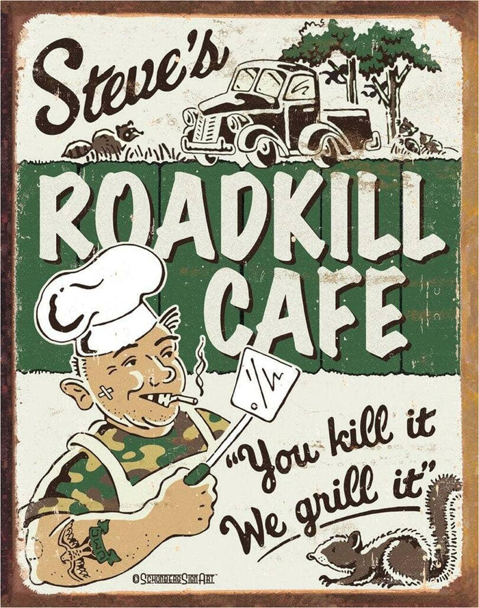 TIN SIGN STEVE'S CAFE