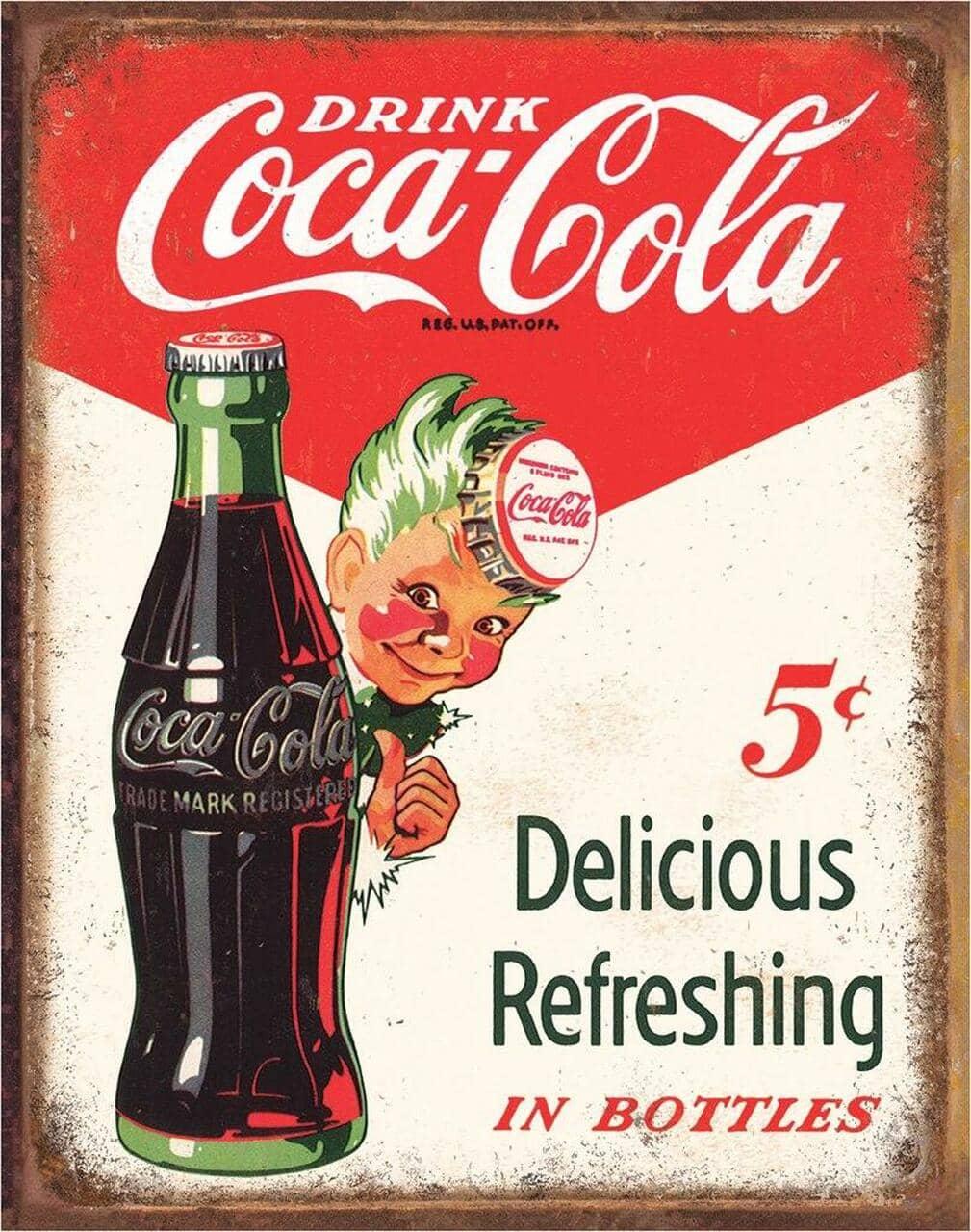 TIN SIGN COKE-SPRITE BOY