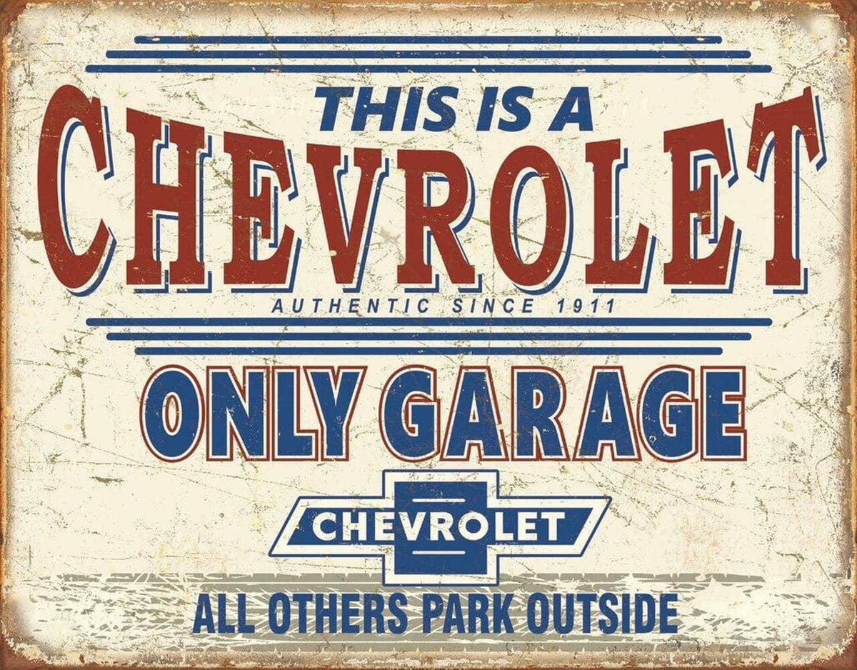 TIN SIGN CHEVY ONLY