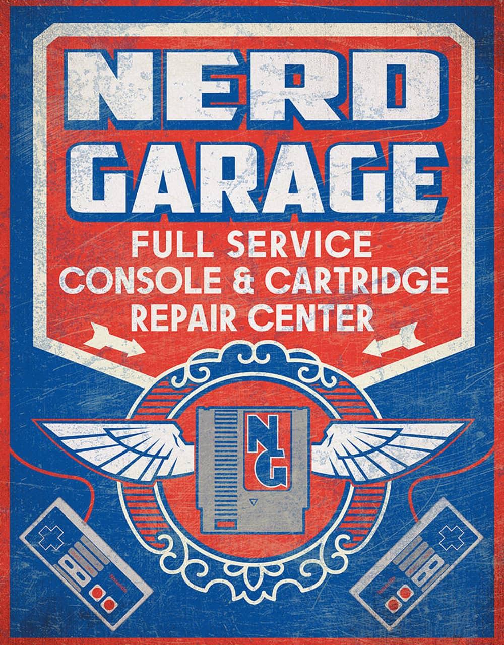 TIN SIGN NERD GARAGE