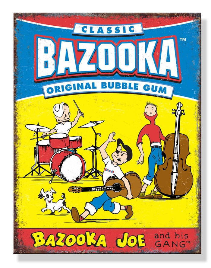 12.5 X 16" BAZOOKA BAND TIN SIGN