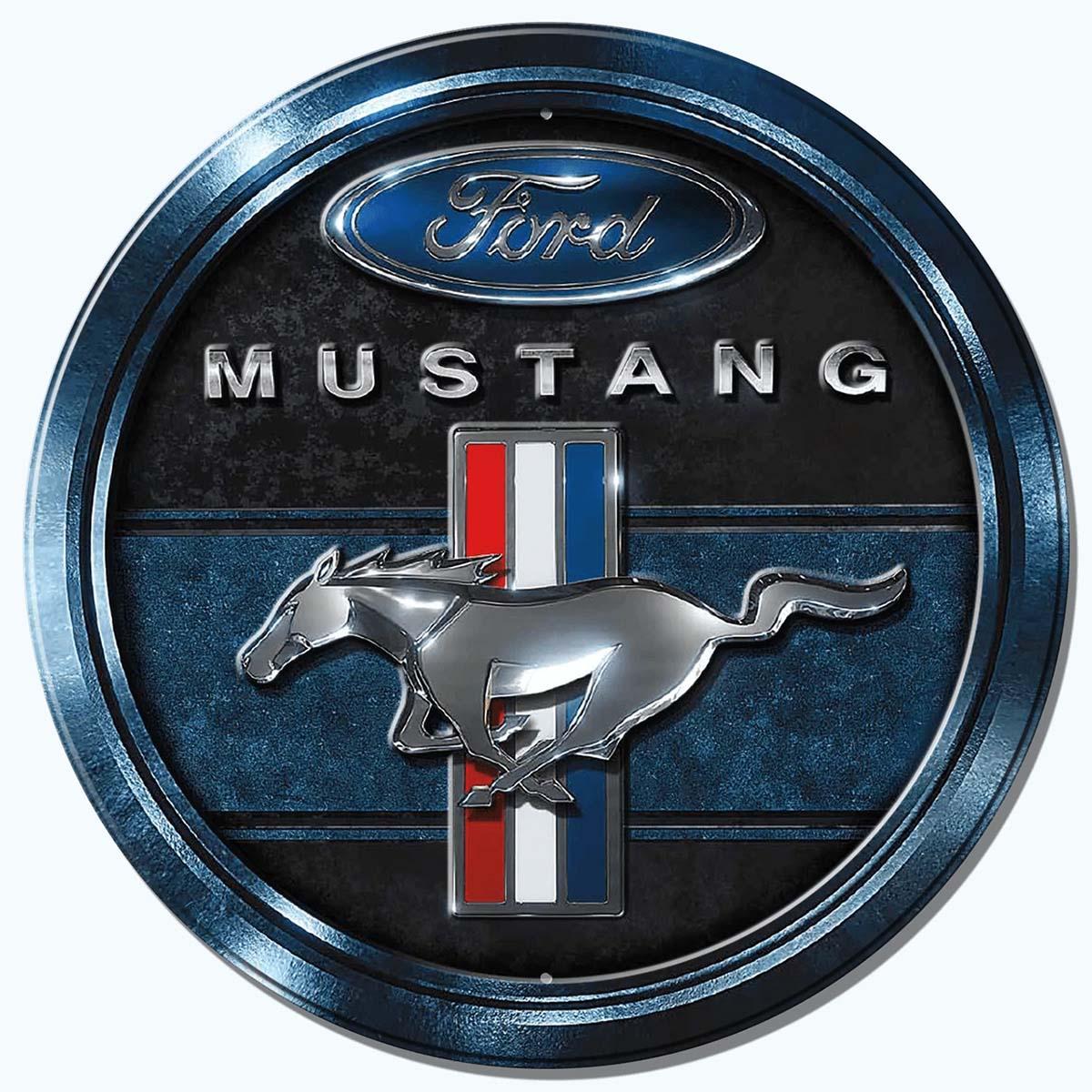 FORD MUSTANG BLUE | FULLY EMBOSSED STEEL