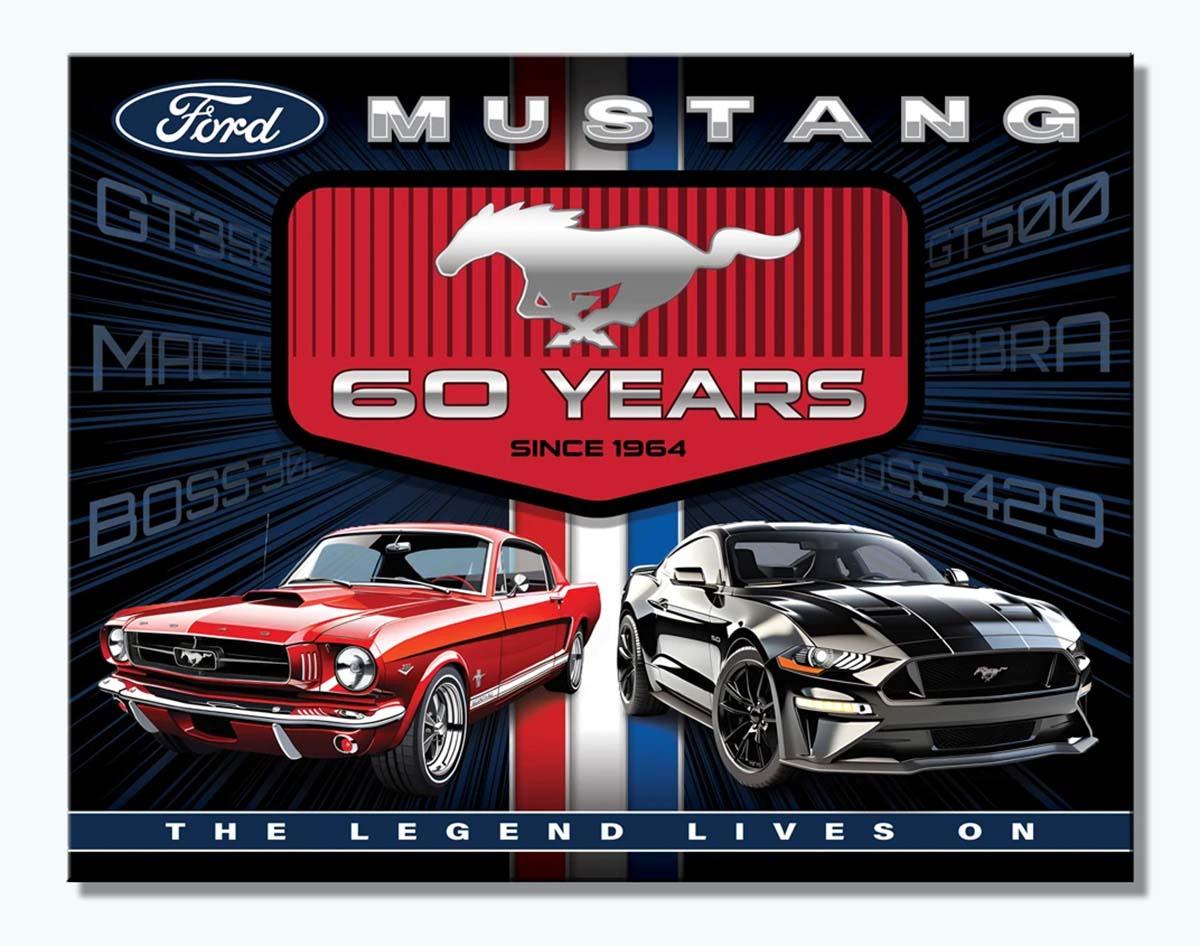 TIN SIGN | FORD MUSTANG 60 YEARS