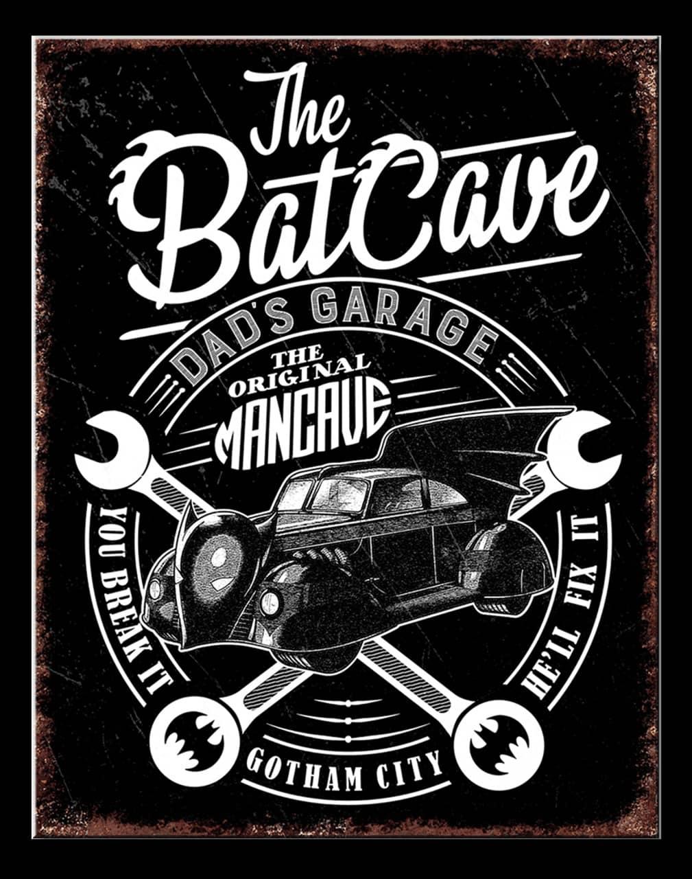 16X12.5" BATMAN DAD'S GARAGE TIN SIGN