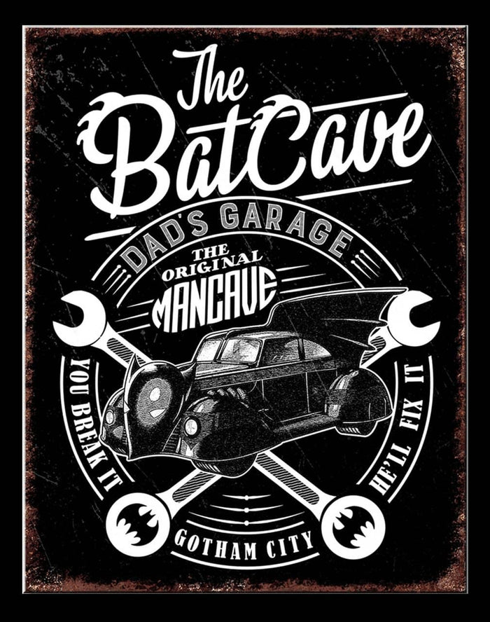 16X12.5" BATMAN DAD'S GARAGE TIN SIGN