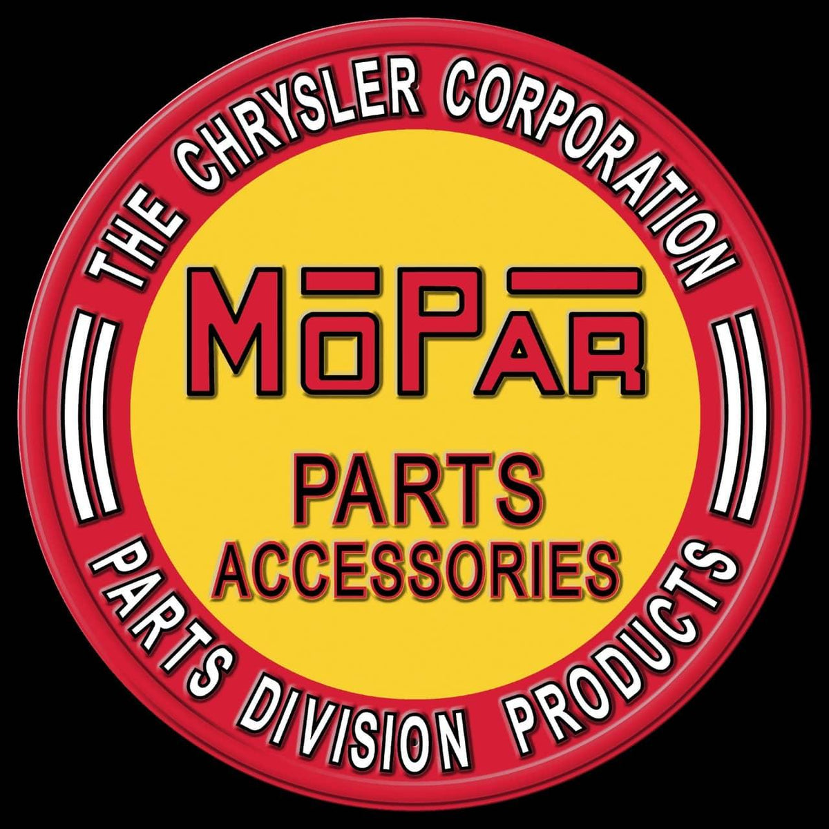 11.75" ROUND MOPAR EMBOSSED TIN SIGN