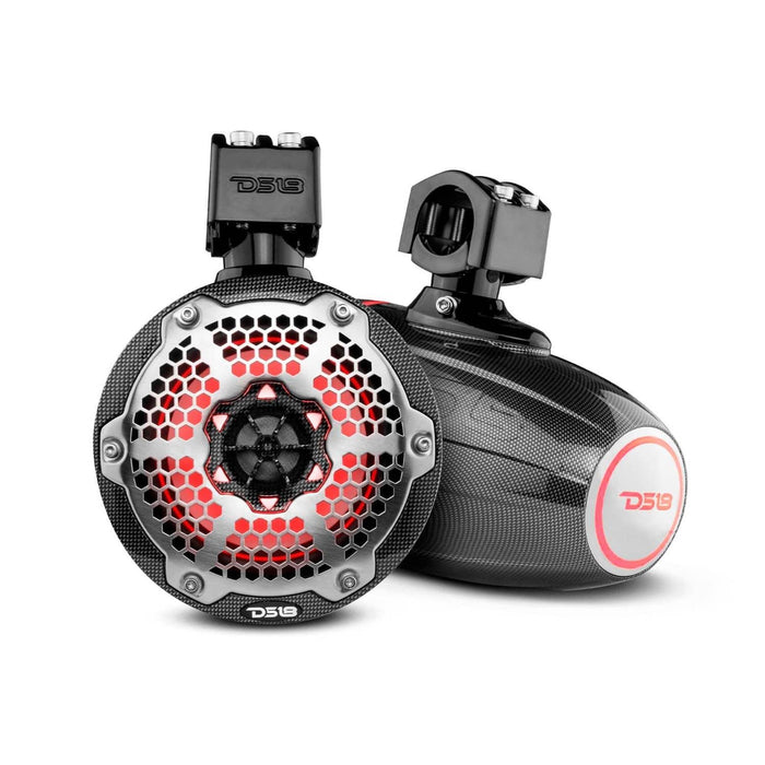 6.5" SPEAKERS | 100 WATTS RMS | RGB LED LIGHTS | BLACK CARBON FIBER