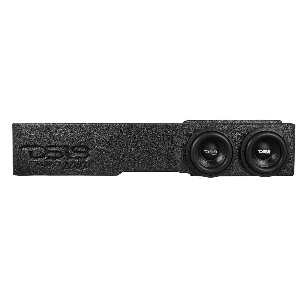 DIRECT FIT UNDERSEAT SUBWOOFER ENCLOSURE WITH 2 8" SUBWOOFERS 09-24 F150/ 17-24 SUPER DUTY/ 07-24 SILVERADO/SIERRA CREW CAB