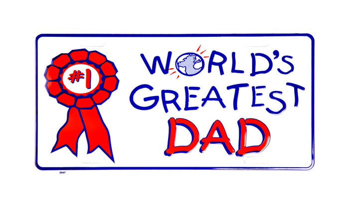 LIC. PLATE WORLD'S GREATEST DAD