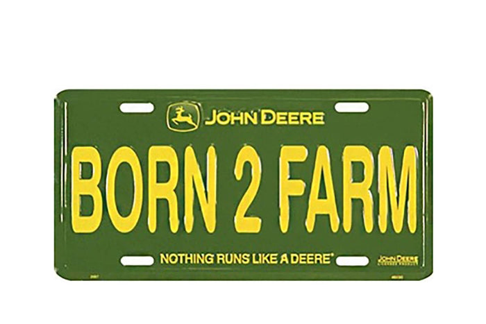 LIC.PLATE JOHN DEERE BORN 2 FARM