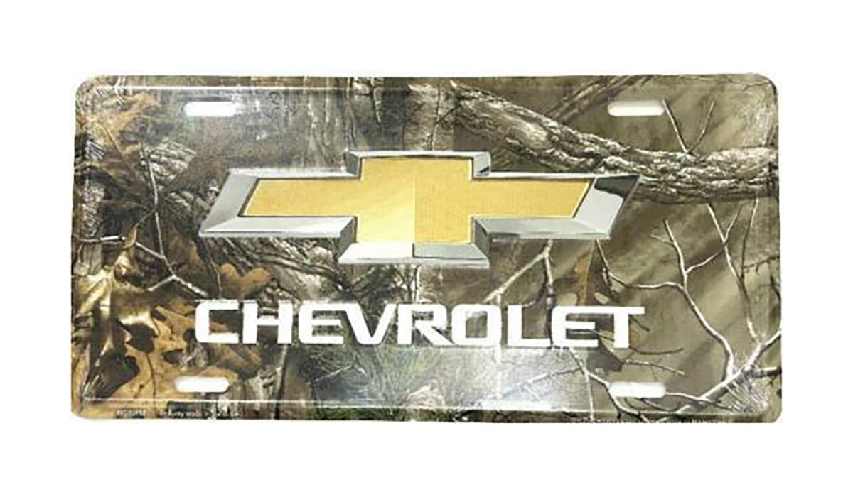 LIC. PLATE CHEVROLET CAMOUFLAGE