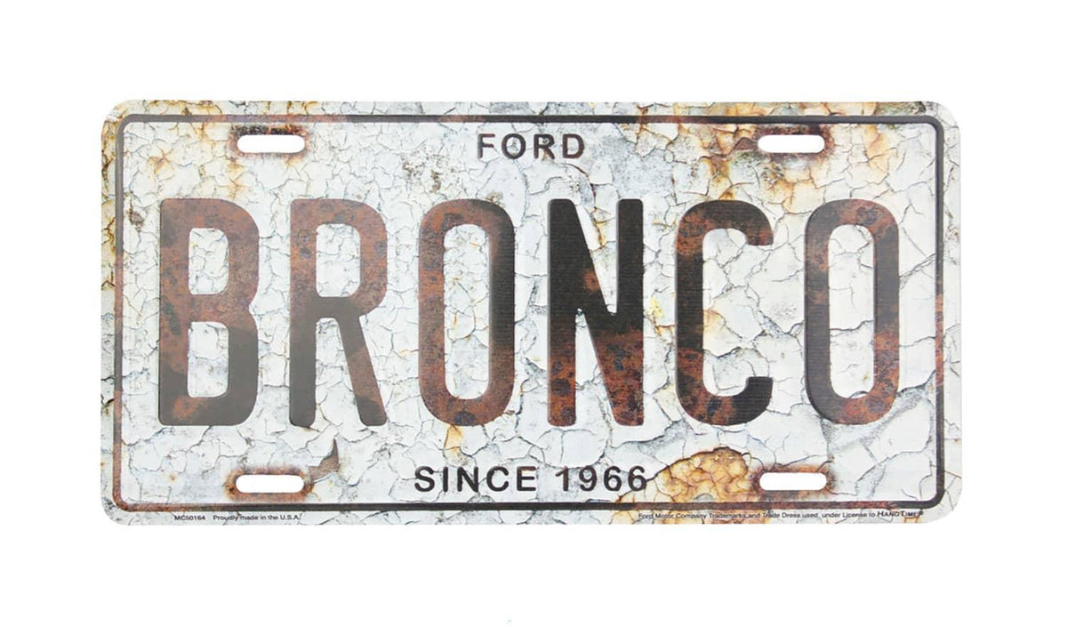 LIC. PLATE FORD BRONCO SINCE 1966