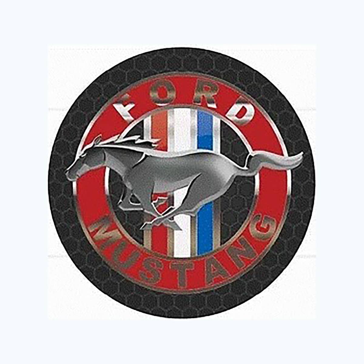 MUSTANG TIN CIRCLE SIGN