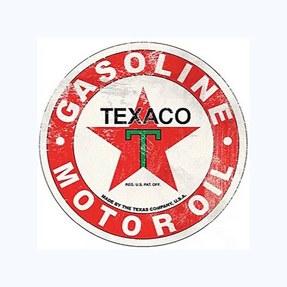 TIN SIGN TEXACO GASOLINE - MOTOR OIL